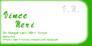 vince meri business card